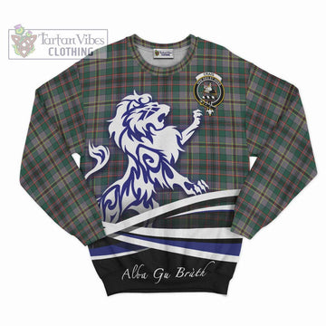 Craig Ancient Tartan Sweatshirt with Alba Gu Brath Regal Lion Emblem