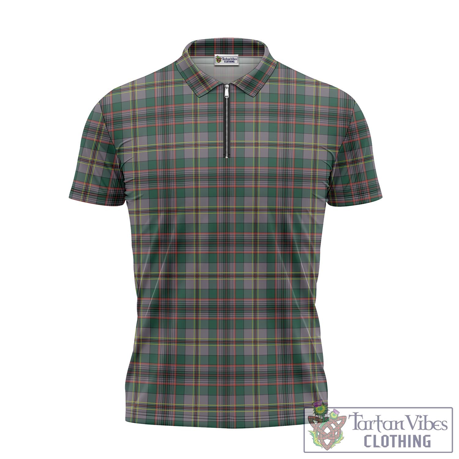 Tartan Vibes Clothing Craig Ancient Tartan Zipper Polo Shirt