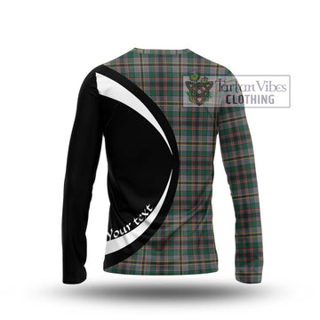 Craig Ancient Tartan Long Sleeve T-Shirt with Family Crest Circle Style