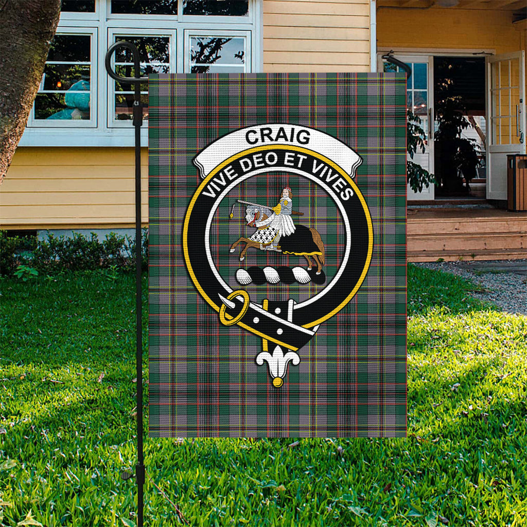 Craig Ancient Tartan Flag with Family Crest - Tartan Vibes Clothing