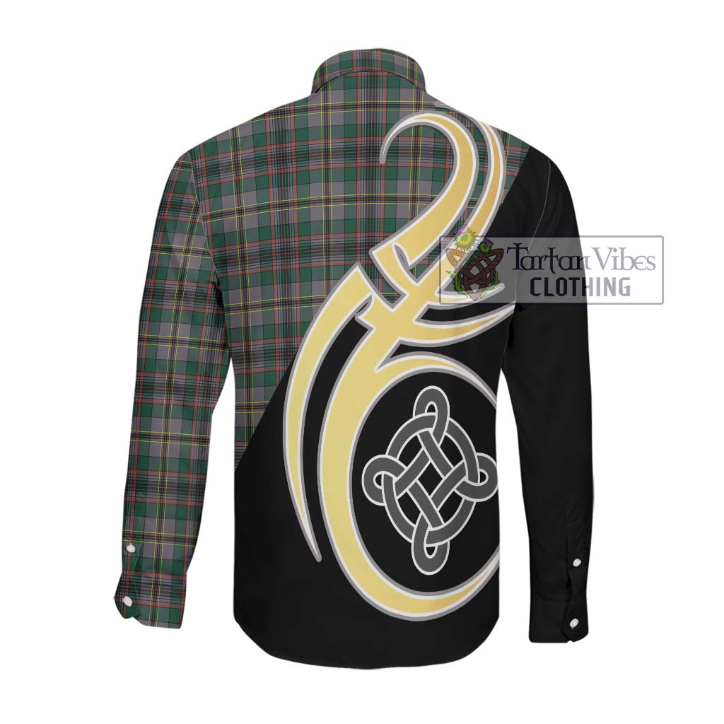 Craig Ancient Tartan Long Sleeve Button Shirt with Family Crest and Celtic Symbol Style Men's Shirt - Tartan Vibes Clothing