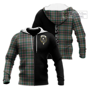 Craig Ancient Tartan Knitted Hoodie with Family Crest and Half Of Me Style