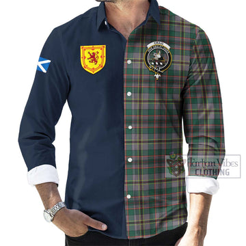 Craig Ancient Tartan Long Sleeve Button Shirt Alba with Scottish Lion Royal Arm Half Style