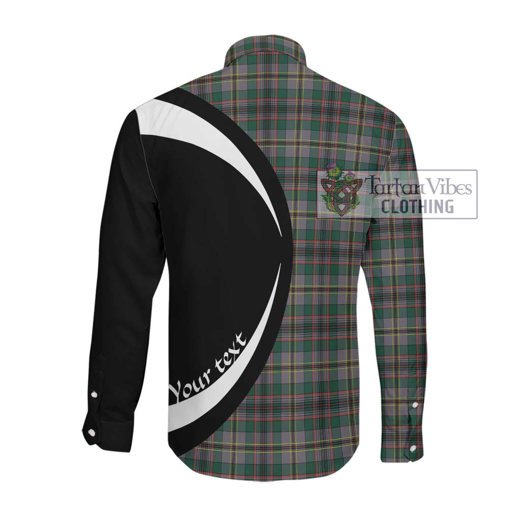 Craig Ancient Tartan Long Sleeve Button Up with Family Crest Circle Style Men's Shirt - Tartan Vibes Clothing