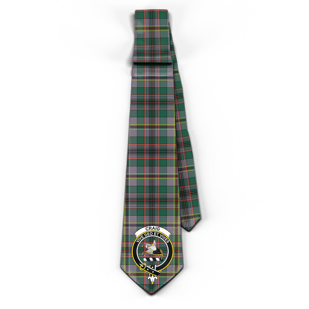 Craig Ancient Tartan Classic Necktie with Family Crest - Tartan Vibes Clothing