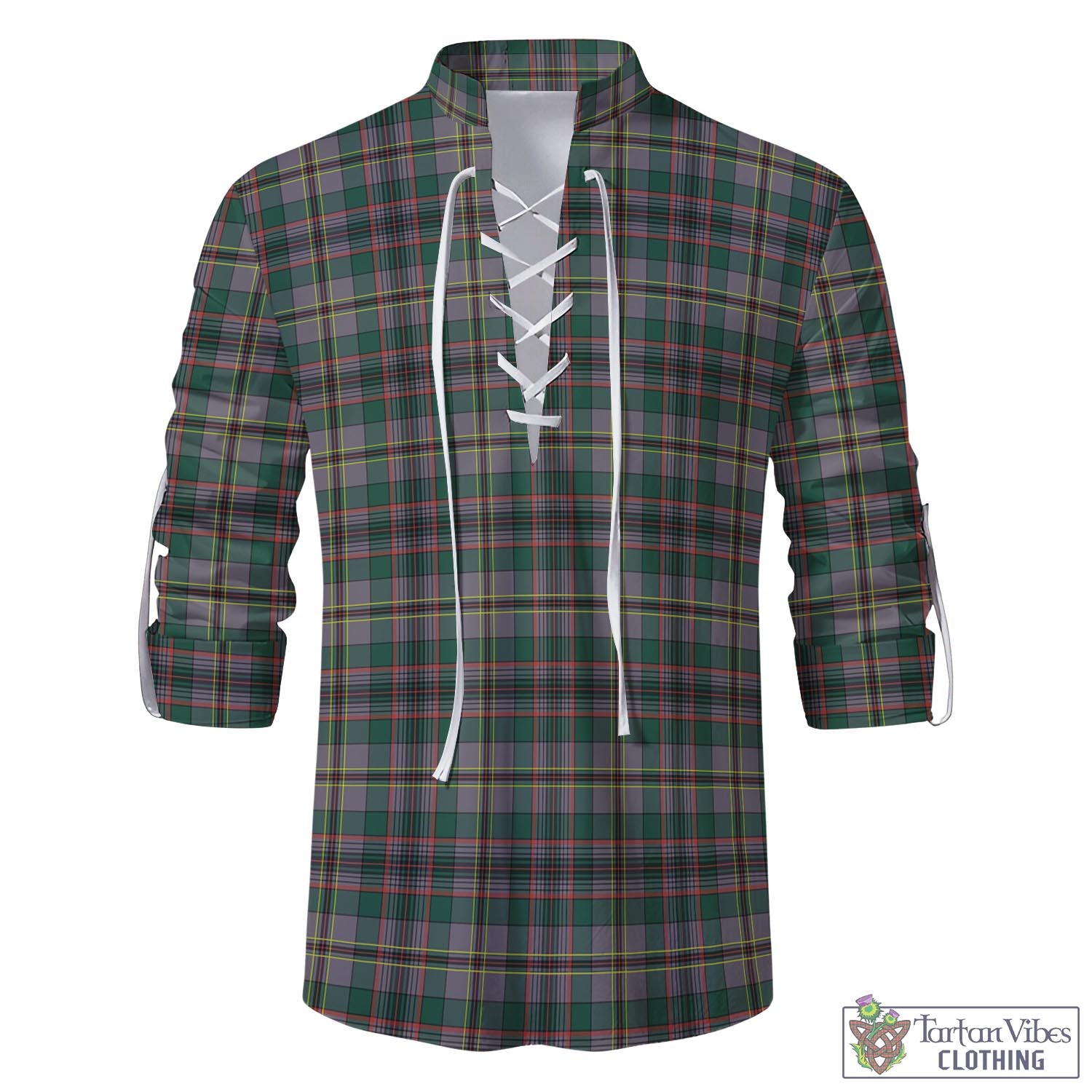 Tartan Vibes Clothing Craig Ancient Tartan Men's Scottish Traditional Jacobite Ghillie Kilt Shirt