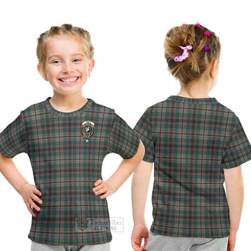 Craig Ancient Tartan Kid T-Shirt with Family Crest