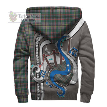 Craig Ancient Tartan Sherpa Hoodie with Epic Bagpipe Style