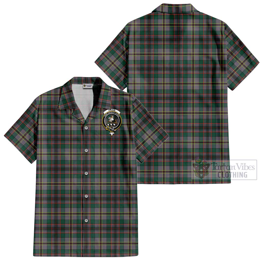 Craig Ancient Tartan Cotton Hawaiian Shirt with Family Crest Kid - Tartan Vibes Clothing