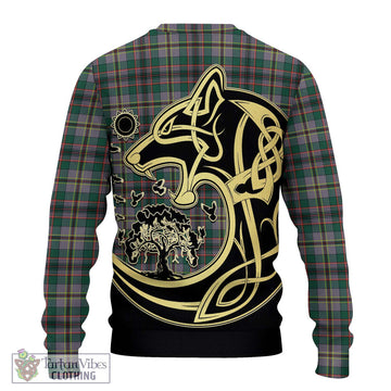 Craig Ancient Tartan Ugly Sweater with Family Crest Celtic Wolf Style