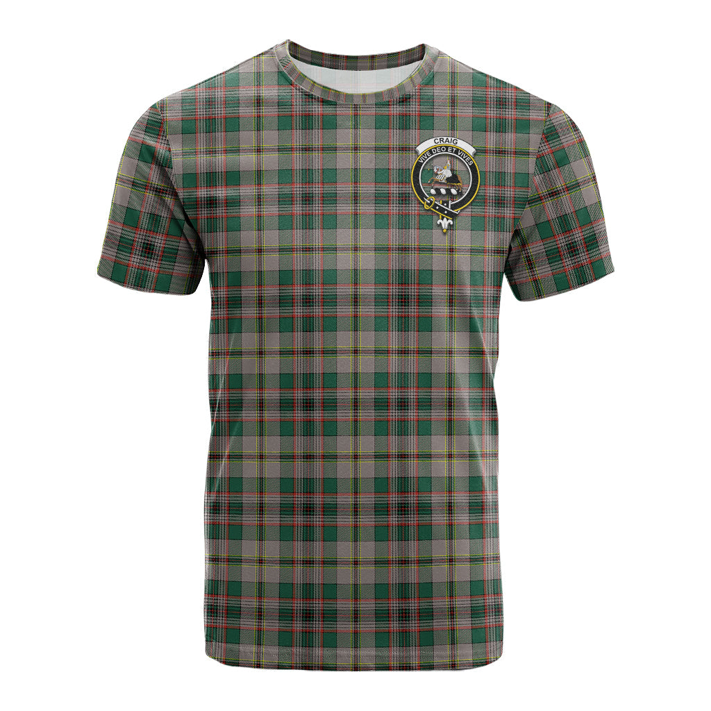 Craig Ancient Tartan T-Shirt with Family Crest - Tartan Vibes Clothing