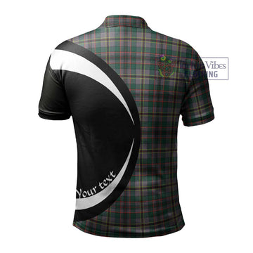 Craig Ancient Tartan Men's Polo Shirt with Family Crest Circle Style