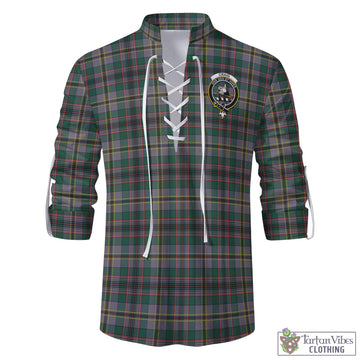 Craig Ancient Tartan Men's Scottish Traditional Jacobite Ghillie Kilt Shirt with Family Crest