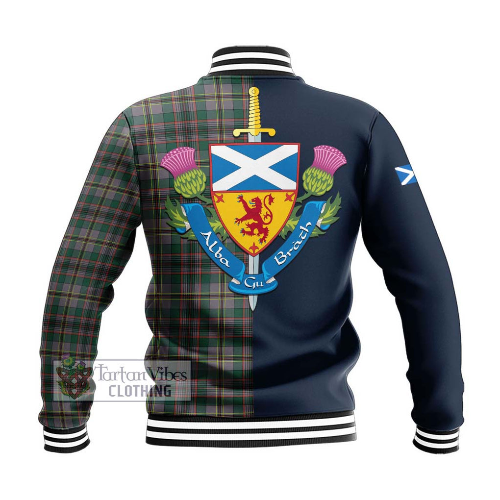 Tartan Vibes Clothing Craig Ancient Tartan Baseball Jacket with Scottish Lion Royal Arm Half Style