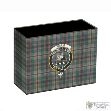 Craig Ancient Tartan Pen Holder with Family Crest