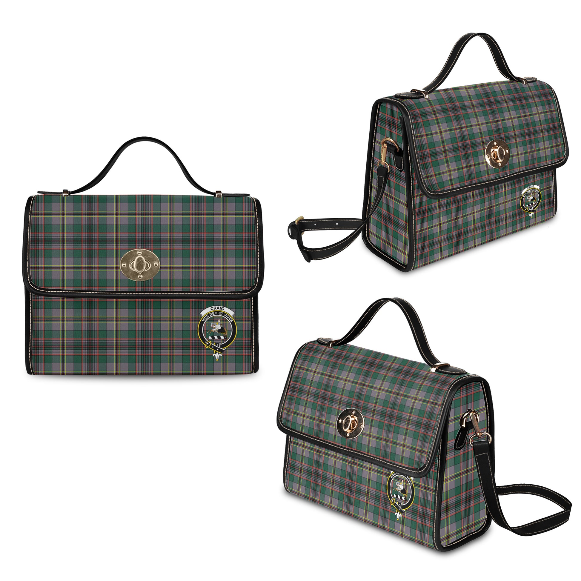 craig-ancient-tartan-leather-strap-waterproof-canvas-bag-with-family-crest