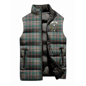 Craig Ancient Tartan Sleeveless Puffer Jacket with Family Crest