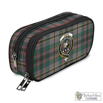 Craig Ancient Tartan Pen and Pencil Case with Family Crest