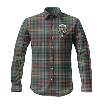 Craig Ancient Tartan Long Sleeve Button Up Shirt with Family Crest