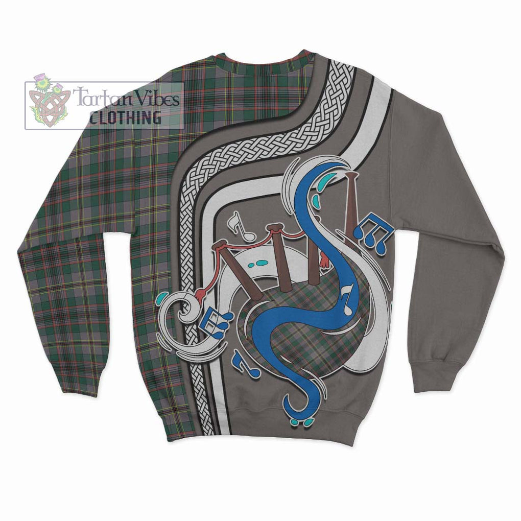 Craig Ancient Tartan Sweatshirt with Epic Bagpipe Style - Tartanvibesclothing Shop