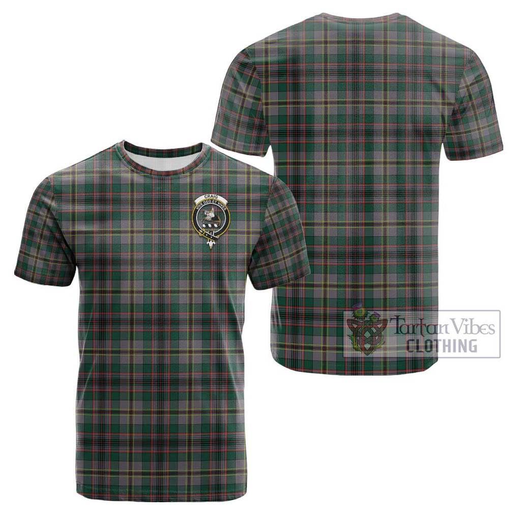 Craig Ancient Tartan Cotton T-Shirt with Family Crest Kid's Shirt - Tartanvibesclothing Shop