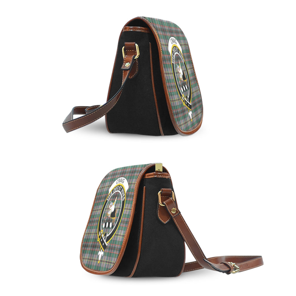 Craig Ancient Tartan Saddle Bag with Family Crest - Tartan Vibes Clothing