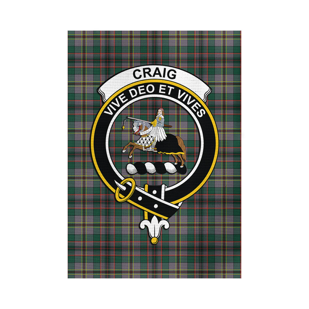 Craig Ancient Tartan Flag with Family Crest - Tartan Vibes Clothing