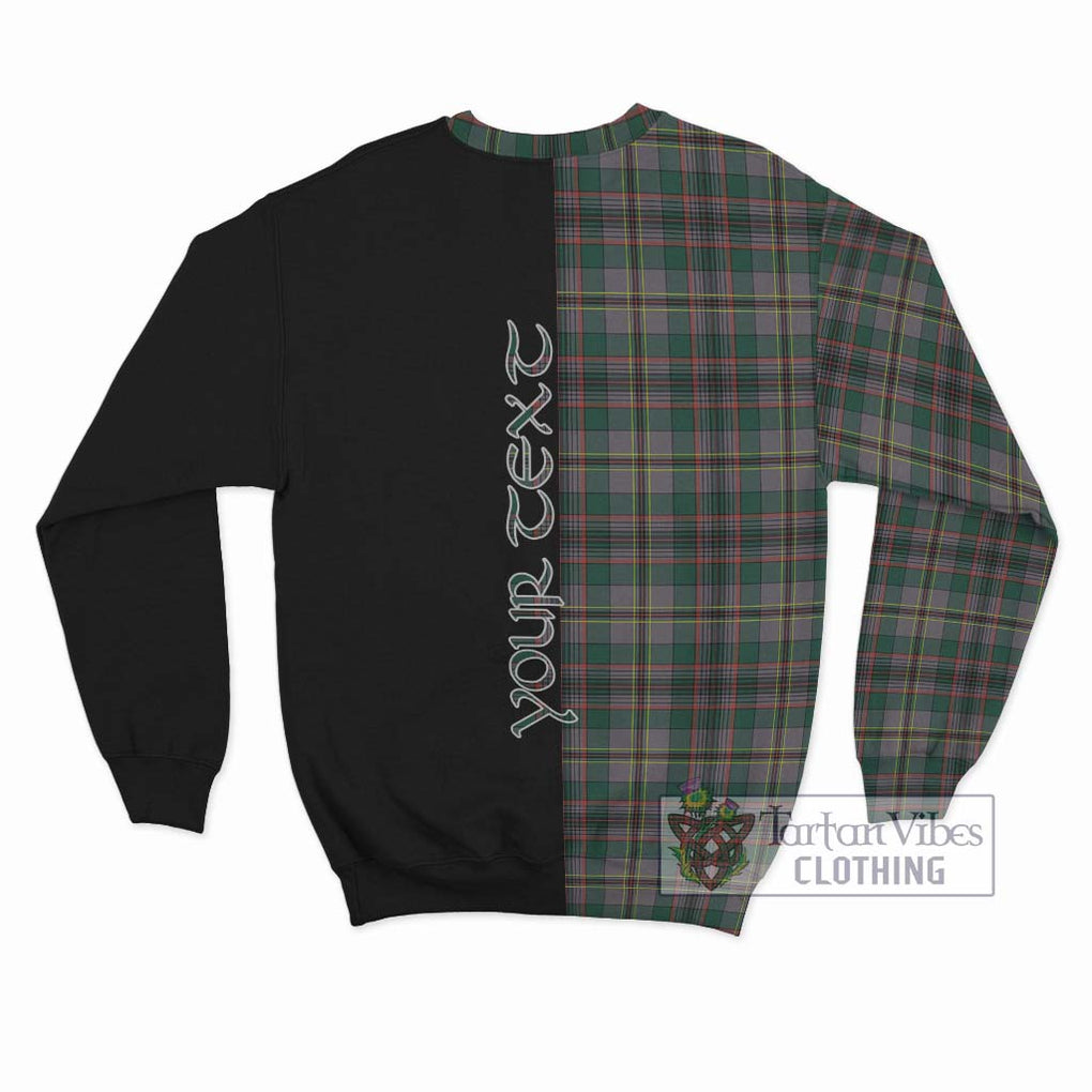 Craig Ancient Tartan Sweatshirt with Family Crest and Half Of Me Style - Tartanvibesclothing Shop