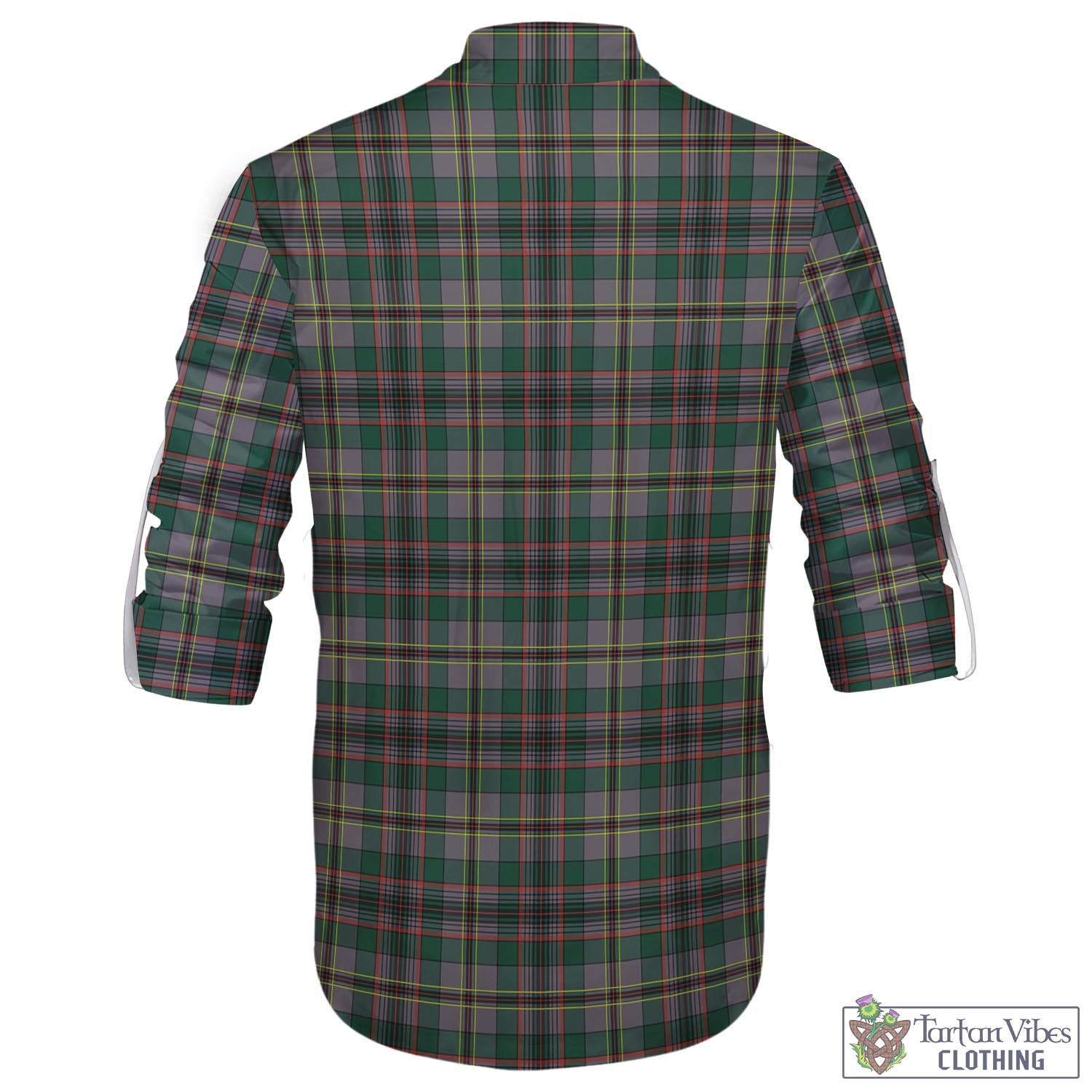 Tartan Vibes Clothing Craig Ancient Tartan Men's Scottish Traditional Jacobite Ghillie Kilt Shirt with Family Crest