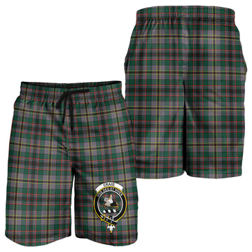 Craig Ancient Tartan Mens Shorts with Family Crest