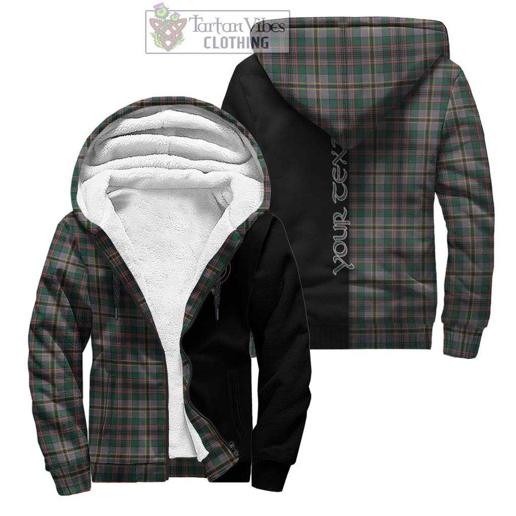 Craig Ancient Tartan Sherpa Hoodie with Family Crest and Half Of Me Style Unisex - Tartanvibesclothing Shop