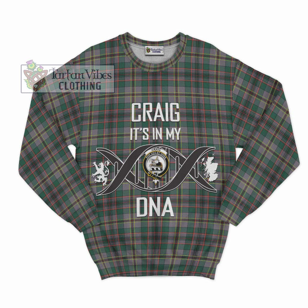 Craig Ancient Tartan Sweatshirt with Family Crest DNA In Me Style - Tartanvibesclothing Shop