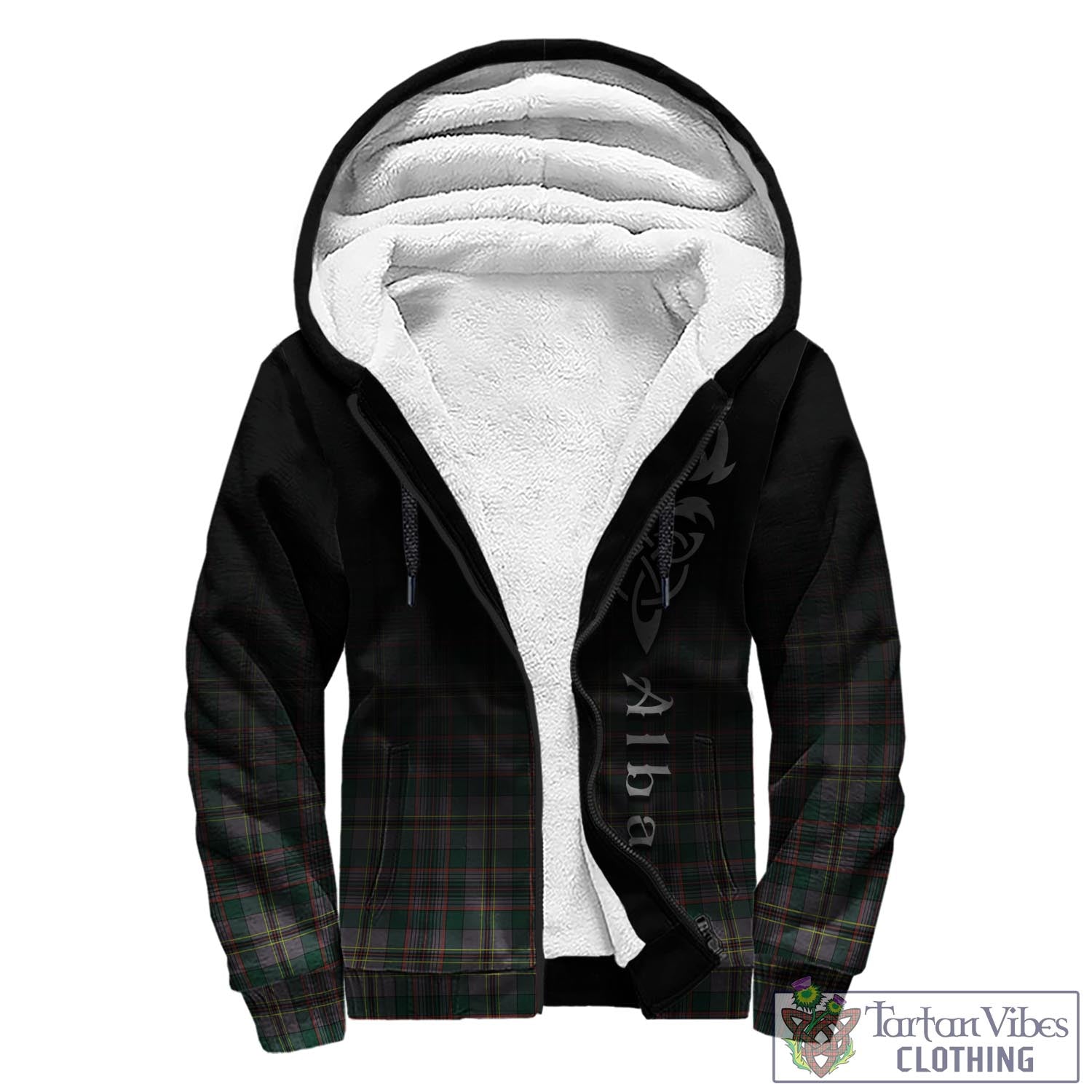 Tartan Vibes Clothing Craig Ancient Tartan Sherpa Hoodie Featuring Alba Gu Brath Family Crest Celtic Inspired