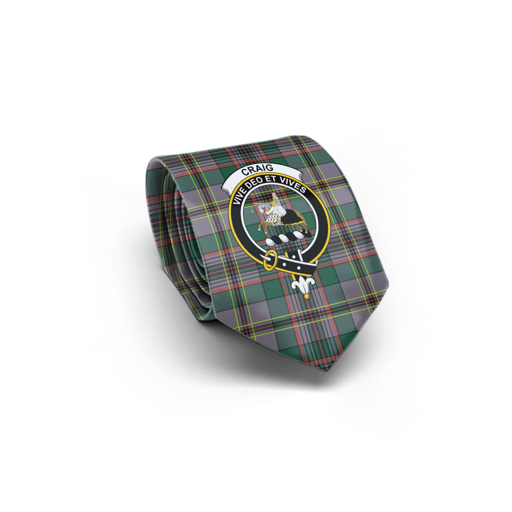 Craig Ancient Tartan Classic Necktie with Family Crest - Tartan Vibes Clothing