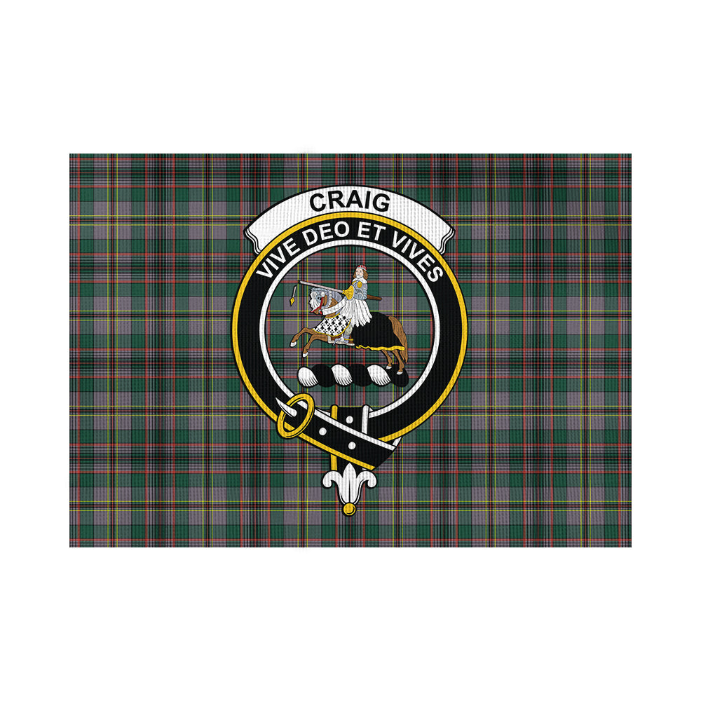 Craig Ancient Tartan Flag with Family Crest - Tartan Vibes Clothing