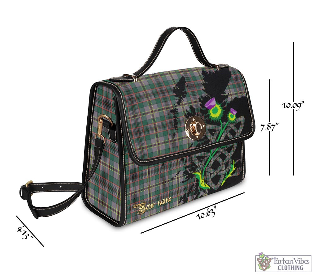 Tartan Vibes Clothing Craig Ancient Tartan Waterproof Canvas Bag with Scotland Map and Thistle Celtic Accents