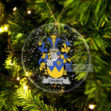 Cramer Irish Clan Christmas Glass Ornament with Coat of Arms