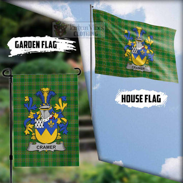 Cramer Irish Clan Tartan Flag with Coat of Arms