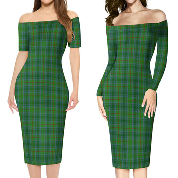 Cranston Tartan Off Shoulder Lady Dress