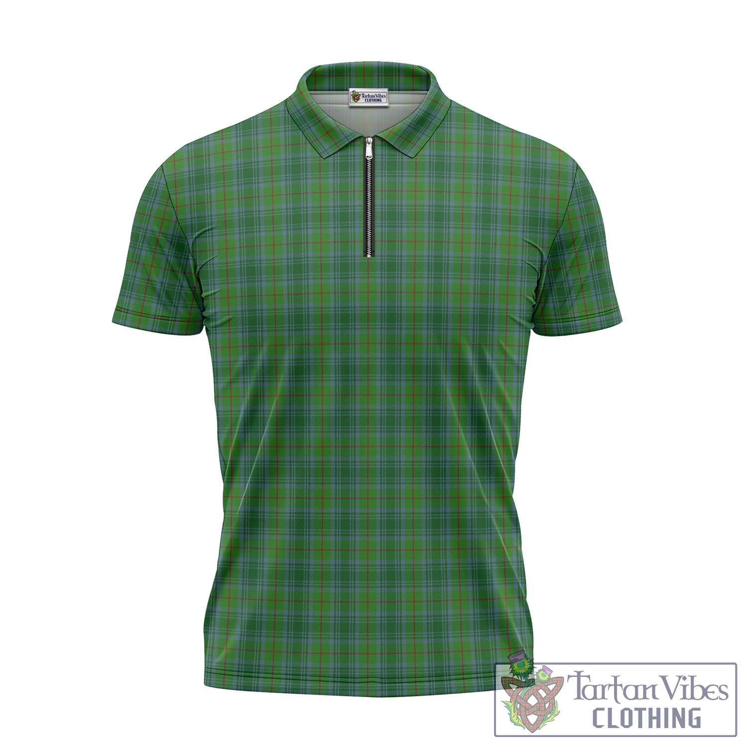 Tartan Vibes Clothing Cranston Tartan Zipper Polo Shirt