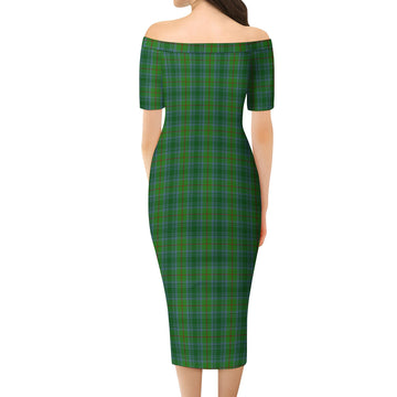 Cranston Tartan Off Shoulder Lady Dress