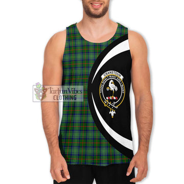 Cranstoun (Cranston) Tartan Men's Tank Top with Family Crest Circle Style