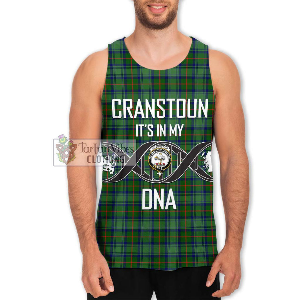 Cranstoun (Cranston) Tartan Men's Tank Top with Family Crest DNA In Me Style Men - Tartanvibesclothing Shop