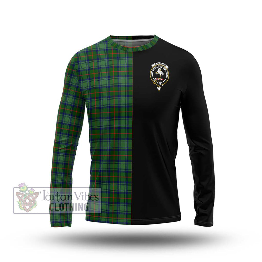 Cranstoun (Cranston) Tartan Long Sleeve T-Shirt with Family Crest and Half Of Me Style Unisex - Tartanvibesclothing Shop