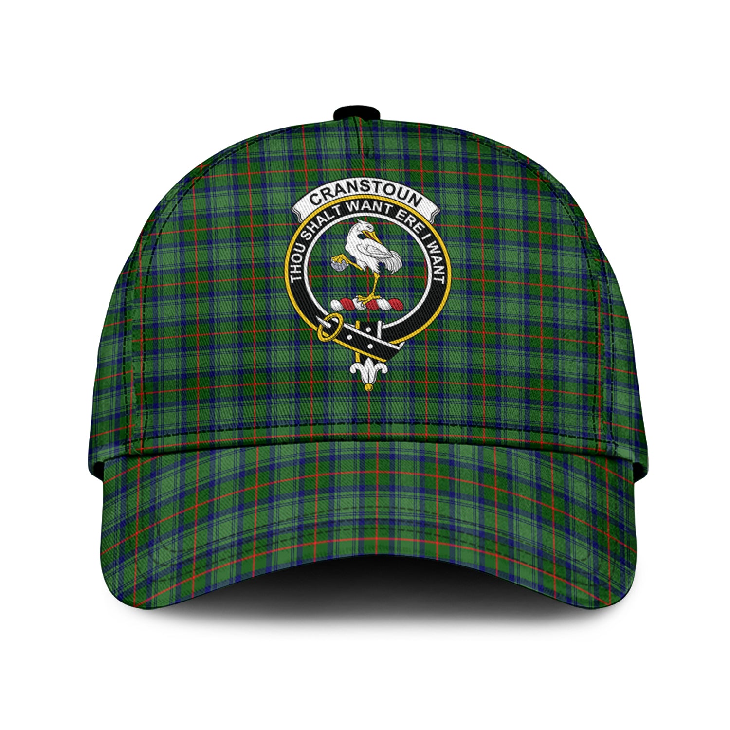 Cranstoun (Cranston) Tartan Classic Cap with Family Crest Classic Cap Universal Fit - Tartan Vibes Clothing