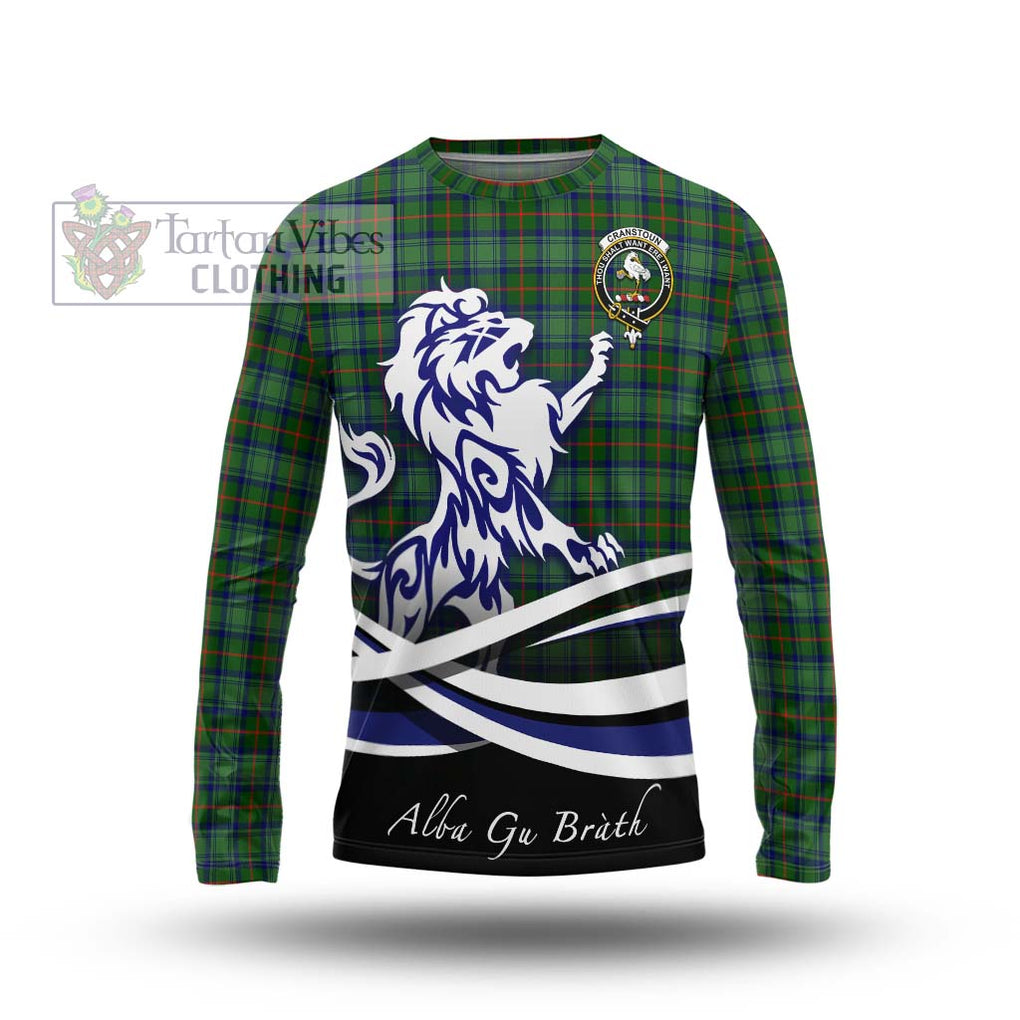 Cranstoun (Cranston) Tartan Long Sleeve T-Shirt with Alba Gu Brath Regal Lion Emblem Unisex - Tartanvibesclothing Shop