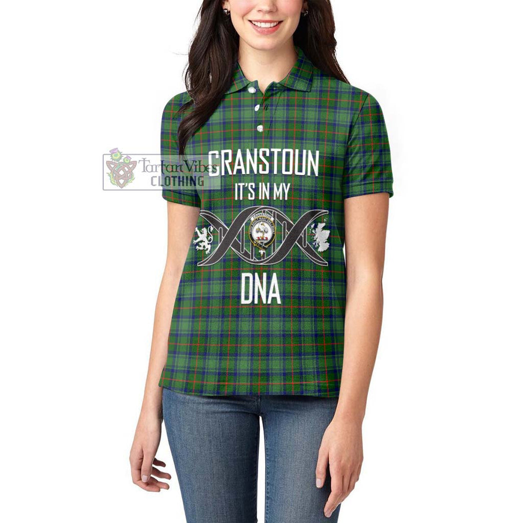 Cranstoun (Cranston) Tartan Women's Polo Shirt with Family Crest DNA In Me Style Women - Tartanvibesclothing Shop