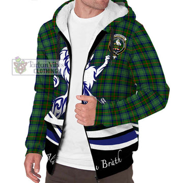 Cranstoun (Cranston) Tartan Sherpa Hoodie with Alba Gu Brath Regal Lion Emblem