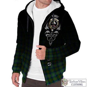 Cranstoun (Cranston) Tartan Sherpa Hoodie Featuring Alba Gu Brath Family Crest Celtic Inspired