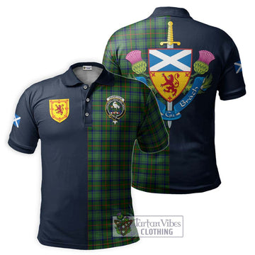 Cranstoun (Cranston) Tartan Polo Shirt Alba with Scottish Lion Royal Arm Half Style